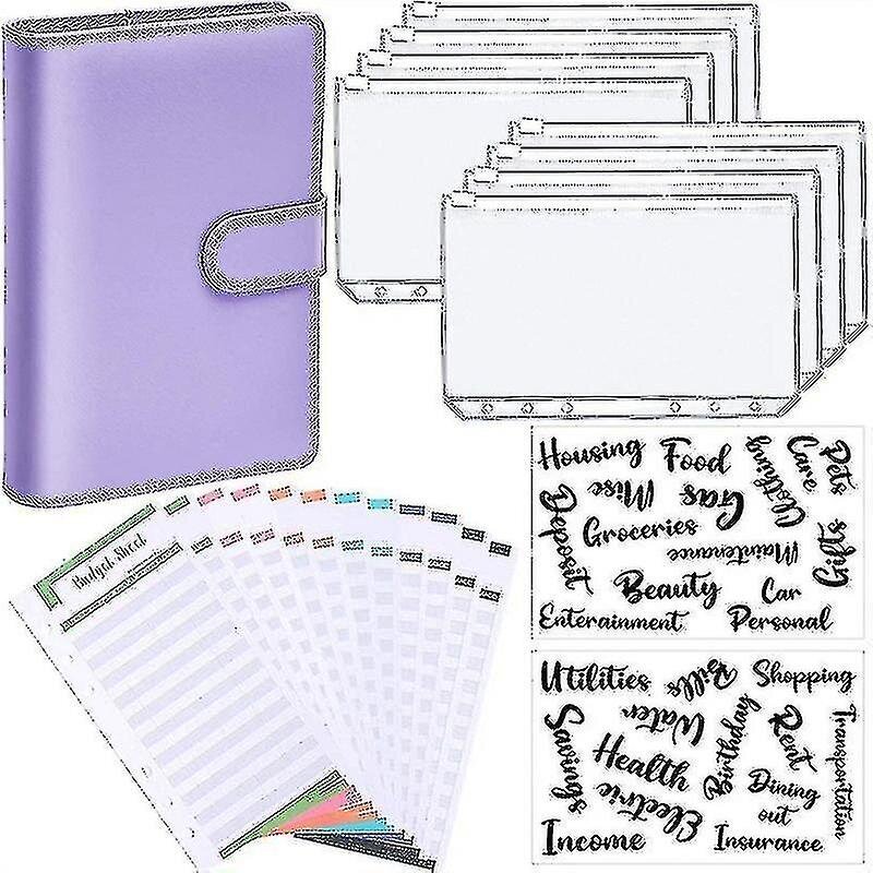 A6 Binder Budt Plr Kannet F Koko 6 Reikää Taskut Vetoketju My Saving Envelope_Purple hinta ja tiedot | Treenivälineet | hobbyhall.fi