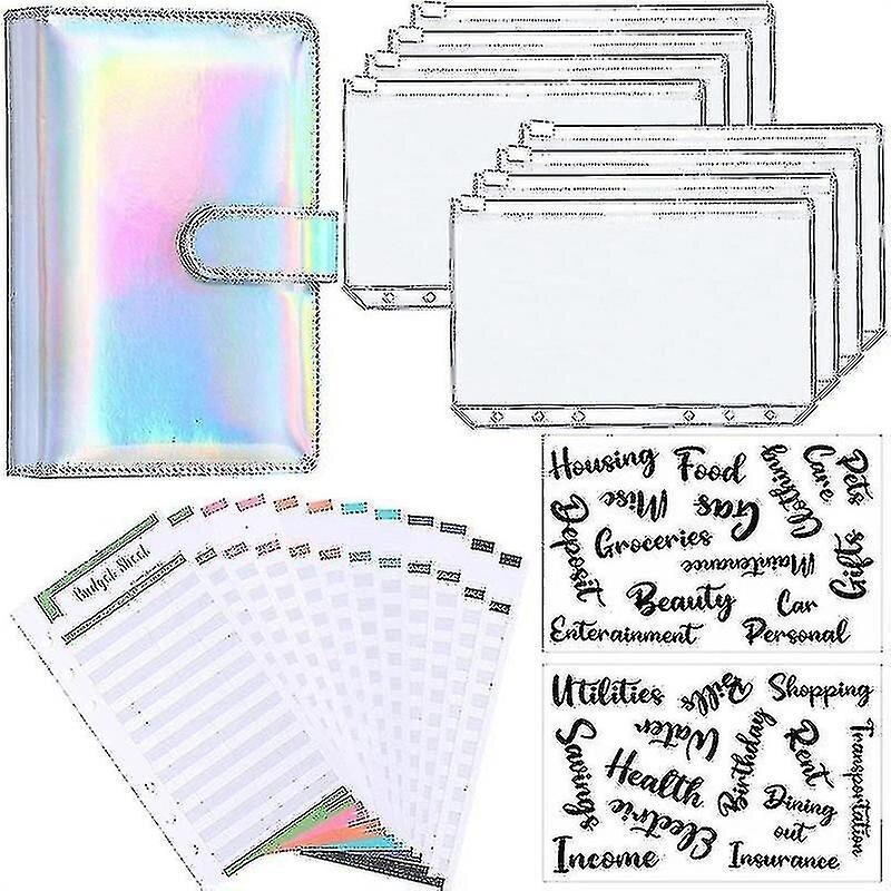 A6 Binder Budt Plr Kannet F Koko 6 Reikää Taskut Vetoketju My Saving Envelope_Silver Laser hinta ja tiedot | Treenivälineet | hobbyhall.fi