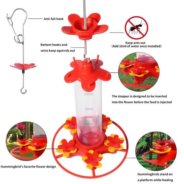 Humming Bird Feeder Lintujen vesisyöttölaitteen ruokintaportit hinta ja tiedot | Kaapelit ja adapterit | hobbyhall.fi