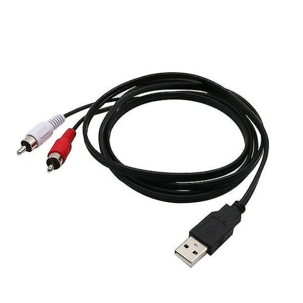 Usb A uros 2x Rca Phono uros Av kaapeli Led PC Tv Aux Audio Video Adapteri hinta ja tiedot | Kaapelit ja adapterit | hobbyhall.fi