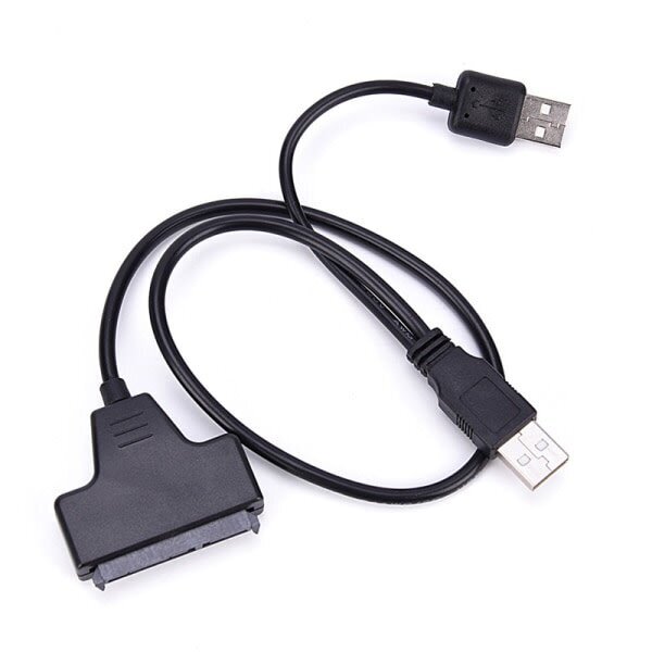 2017 digitaalinen USB 2.0 - SATA muunnossovitinkaapeli 2.5 SA:lle Musta 5cm*4cm*1cm hinta ja tiedot | Kaapelit ja adapterit | hobbyhall.fi