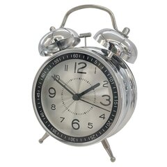 Retro Twin Bell Alarm Hiljainen herätyskello Hopea hinta ja tiedot | Kelloradiot ja herätyskellot | hobbyhall.fi