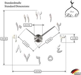 3D Arabia DIY Mute Seinäkello Kodin sisustus Lahja Olohuone Kotitoimisto 2 vuoden takuu (hopea) hinta ja tiedot | Kelloradiot ja herätyskellot | hobbyhall.fi