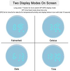 Digitaalinen herätyskello Digitaalinen lasten herätyskello LCD-lämpötilanäytöllä, 12 / 24 HR, taustavalo, aika, päivämäärä, USB-ladattava / akkuhälytys hinta ja tiedot | Kelloradiot ja herätyskellot | hobbyhall.fi