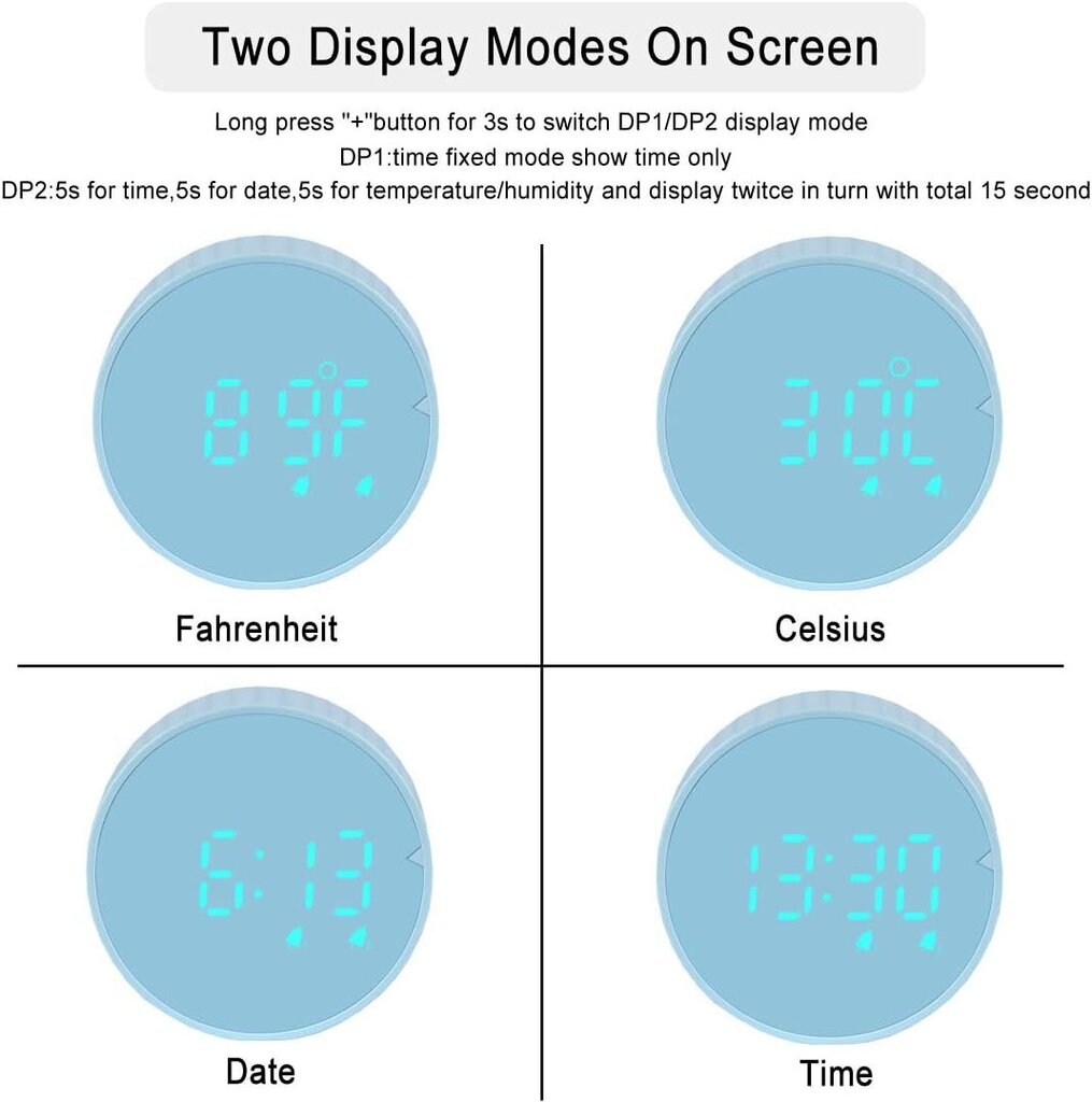 Digitaalinen herätyskello Digitaalinen lasten herätyskello LCD-lämpötilanäytöllä, 12 / 24 HR, taustavalo, aika, päivämäärä, USB-ladattava / akkuhälytys hinta ja tiedot | Kelloradiot ja herätyskellot | hobbyhall.fi