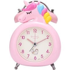 Pink Unicorn Analoginen herätyskello Lasten Aamu Hiljainen Dual Be hinta ja tiedot | Kelloradiot ja herätyskellot | hobbyhall.fi