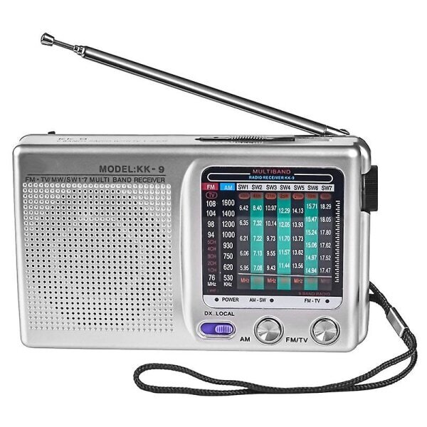 Kannettava AM/FM/SW-radio sisä-, ulko- ja hätäkäyttöön kaiutin- ja kuulokeliitännöillä hinta ja tiedot | Kelloradiot ja herätyskellot | hobbyhall.fi