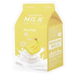 A'Pieu Banana Milk One-Pack kasvonaamio 20 g hinta ja tiedot | Kasvonaamiot ja silmänalusaamiot | hobbyhall.fi