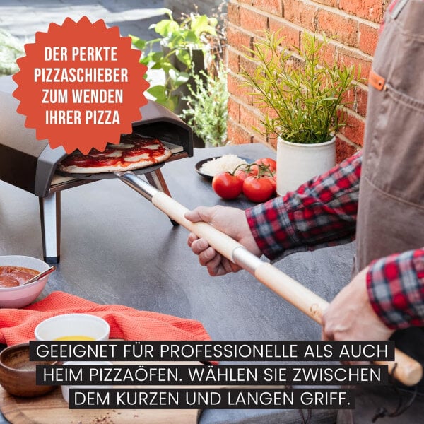 Pizzakuori - Pizzalapio - Metallinen pizzalapio - Alumiininen pizzakuori puukahvalla (120 cm pitkä) - Pizzakuori pizzakivelle - Pizzalapio hinta ja tiedot | Keittiövälineet | hobbyhall.fi