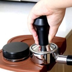 Espressokahvin tamper musta punainen ruostumattomasta teräksestä valmistettu abs-kahvakoneen puristin litteä pohja Barista-koneen tarvikkeet (51mm) hinta ja tiedot | Keittiövälineet | hobbyhall.fi