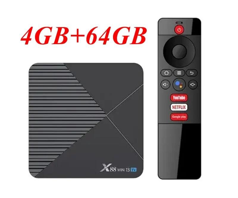 X88 MINI 13 ATV Smart TV Box RK3528 Android 13.0 2.4G /5G Dual Wifi6 HD 8K Videon purkumediasoitin 4 Gt 64 Gt digiboksi hinta ja tiedot | Digiboksit | hobbyhall.fi