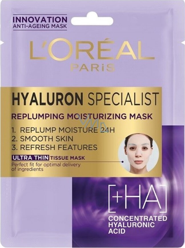 L'Oréal Paris Hyaluron Specialist -kangasmaski hinta ja tiedot | Kasvonaamiot ja silmänalusaamiot | hobbyhall.fi