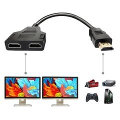 HDMI-jakajan sovitinkaapeli HDMI 1 in 2 -lähtö hinta ja tiedot | TV-antennit | hobbyhall.fi