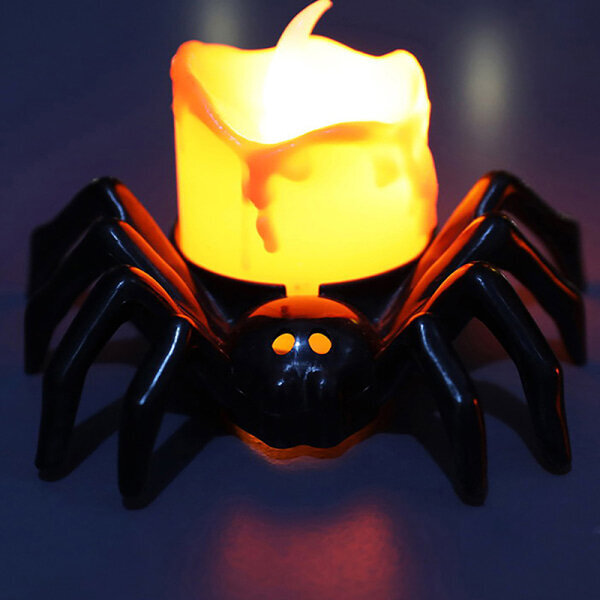 1/3ST Halloween pumpalyktor Spider LED elektroniskt ljus Musta 3kpl hinta ja tiedot | TV-antennit | hobbyhall.fi