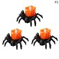 1/3ST Halloween pumpalyktor Spider LED elektroniskt ljus Musta 3kpl hinta ja tiedot | TV-antennit | hobbyhall.fi