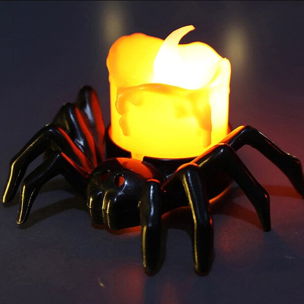 1/3ST Halloween pumpalyktor Spider LED elektroniskt ljus Musta 3kpl hinta ja tiedot | TV-antennit | hobbyhall.fi