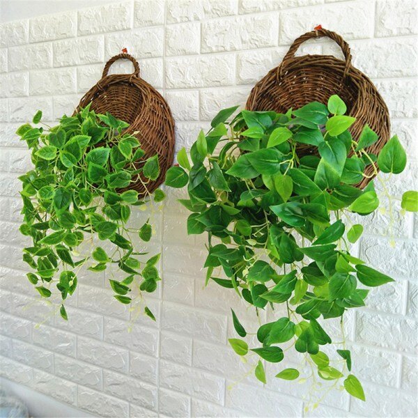 Flower er Wall Hanging Wicker Rattam Basket Garden Vineuka s H Harmaa yksi koko hinta ja tiedot | TV-antennit | hobbyhall.fi