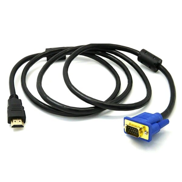 HDMI Hane - VGA Hane Video Converter Adapterkabel PC DVD Musta yksi koko hinta ja tiedot | TV-antennit | hobbyhall.fi