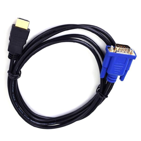 HDMI Hane - VGA Hane Video Converter Adapterkabel PC DVD Musta yksi koko hinta ja tiedot | TV-antennit | hobbyhall.fi