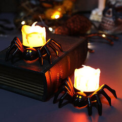 1/3ST Halloween pumpalyktor Spider LED elektroniskt ljus Musta 3kpl hinta ja tiedot | TV-antennit | hobbyhall.fi