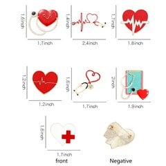 7kpl Medicinemalj Brosch Pin Set Elektrokardiogram Stethosco Multicolor hinta ja tiedot | TV-antennit | hobbyhall.fi