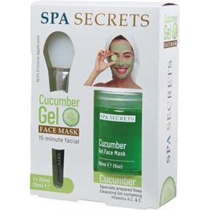 Kasvomaski + harja Spa Secrets Cucumber Gel, 140 ml hinta ja tiedot | Kasvonaamiot ja silmänalusaamiot | hobbyhall.fi