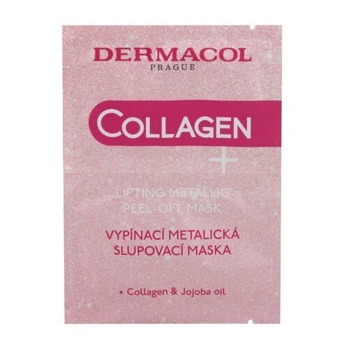 Dermacol Collagen+ Lifting Metallic Peel-Off kasvonaamio, 15 ml hinta ja tiedot | Kasvonaamiot ja silmänalusaamiot | hobbyhall.fi