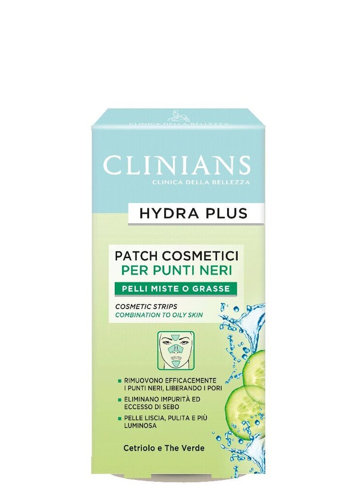 Kosmeettiset laput Clinians Hydra Plus sekaiholle ja rasvaiselle iholle, 8 kpl hinta ja tiedot | Kasvonaamiot ja silmänalusaamiot | hobbyhall.fi