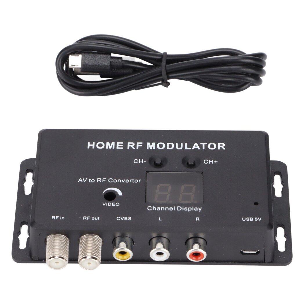 UHF-modulaattori Audio ja video RF-kanavalle Koti RF-modulaattori DVD-soittimille Pelien digitaalisille laitteille. hinta ja tiedot | TV-virittimet | hobbyhall.fi