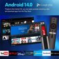 TV98 ATV 8K Smart TV Stick Android 14 ATV Allwinner H618 4G 5G Wifi Tuki OTA 8K HD Player BT5.0 2GB 16GB Äänikauko-TV Box hinta ja tiedot | TV-virittimet | hobbyhall.fi