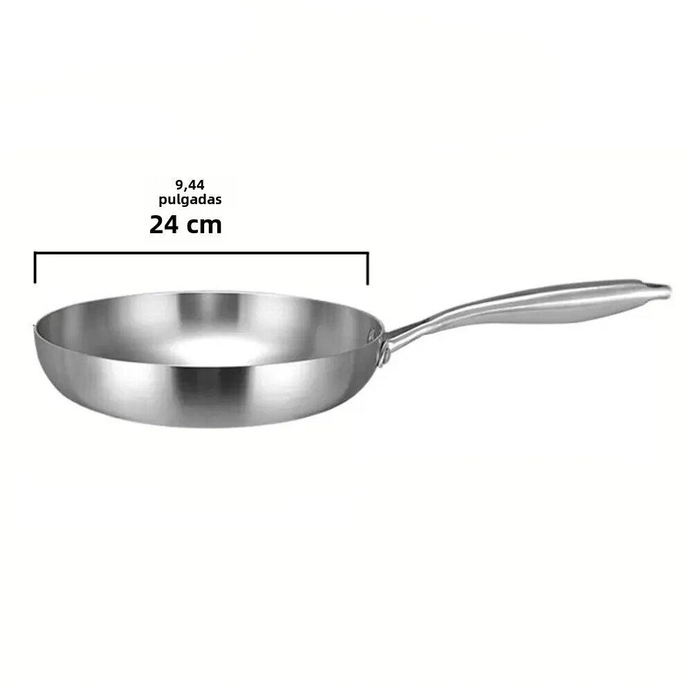 mm paksu 304 ruostumattomasta teräksestä valmistettu paistinpannu, 5 kerrosta Wok-pannu, ammattitason paistinpannut ruoanlaittoon 24/26/28 cm hinta ja tiedot | Paistinpannut | hobbyhall.fi