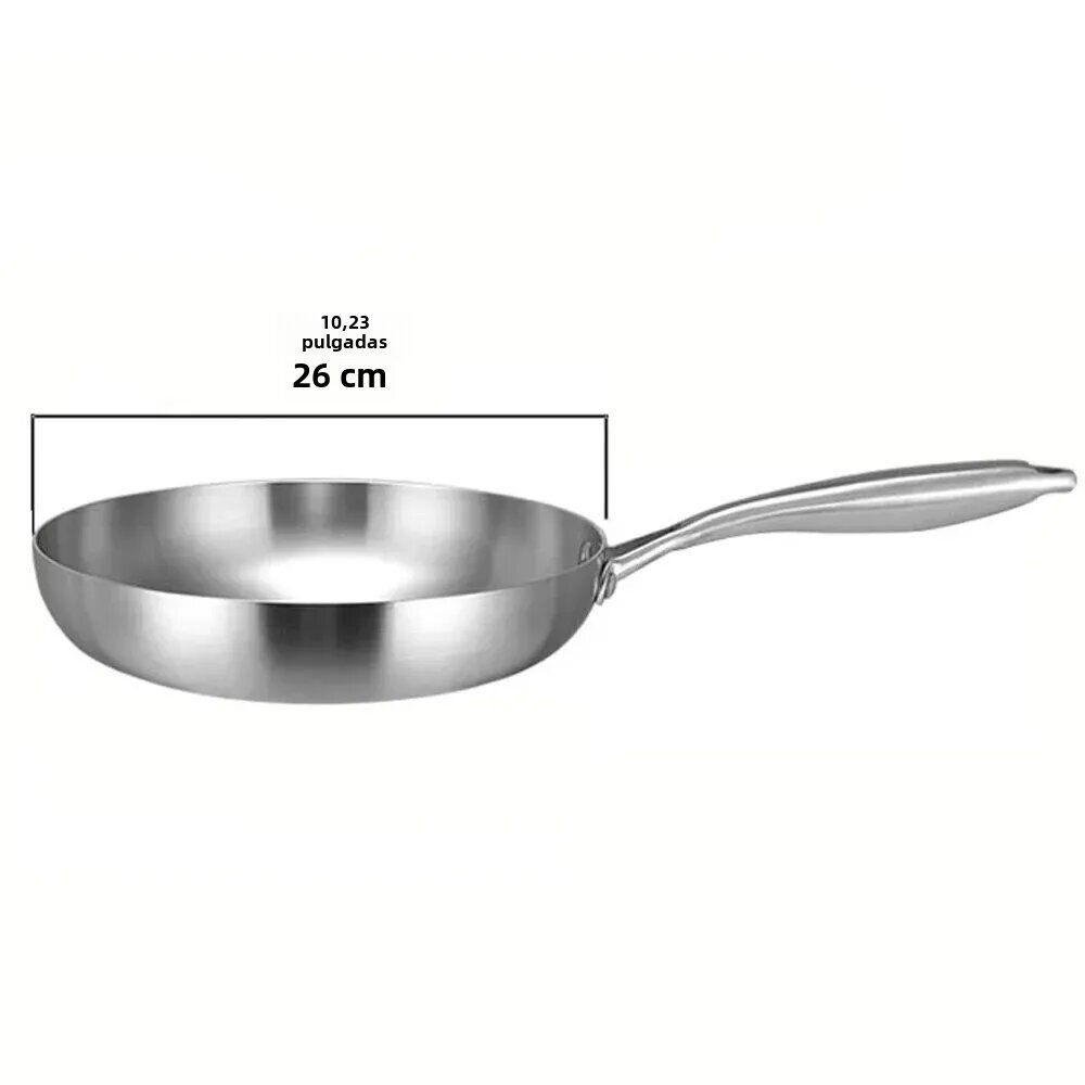 mm paksu 304 ruostumattomasta teräksestä valmistettu paistinpannu, 5 kerrosta Wok-pannu, ammattitason paistinpannut ruoanlaittoon 24/26/28 cm hinta ja tiedot | Paistinpannut | hobbyhall.fi