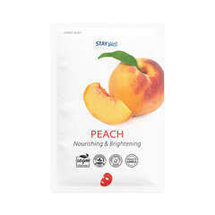 STAY WELL Vegan Peach kangasnaamio 20 g hinta ja tiedot | Kasvonaamiot ja silmänalusaamiot | hobbyhall.fi