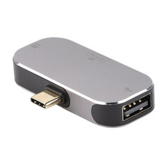 USB C -keskitin Monitoiminen 3 in 1 Type C Uros-DP USB A Type C Naarastelakointiasema Windowsille Androidille OS X:lle hinta ja tiedot | Muistitikut | hobbyhall.fi