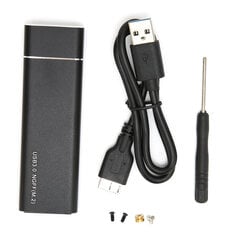 Kiintolevykotelo M.2 NGFF - USB3.0 High Speed ​​5Gbps kannettava vakaa SSD-kotelo Windowsille OS X Blackille hinta ja tiedot | Muistitikut | hobbyhall.fi