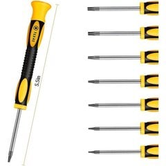 Ammattimaiset tarkkuusmagneettiset Torx/tähti/tx-ruuvimeisselit, sarja/setti 6 kpl, T3 T4 T5 T6 T8 T10 (FMY) hinta ja tiedot | Käsityökalut | hobbyhall.fi