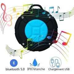 Kannettava Bluetooth-kaiutin, ipx7 vedenpitävä, bluetooth 5.0 Hd stereokaiutin imukupilla ja karabiinilla hinta ja tiedot | Kaiuttimet | hobbyhall.fi