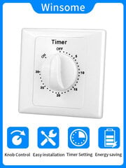 AC 220V kytkinajastinpumppu Tehokas elektroninen ohjaus Mekanisk Countdown Socket Aikakytkin-30min hinta ja tiedot | Kannettavien tietokoneiden lisätarvikkeet | hobbyhall.fi