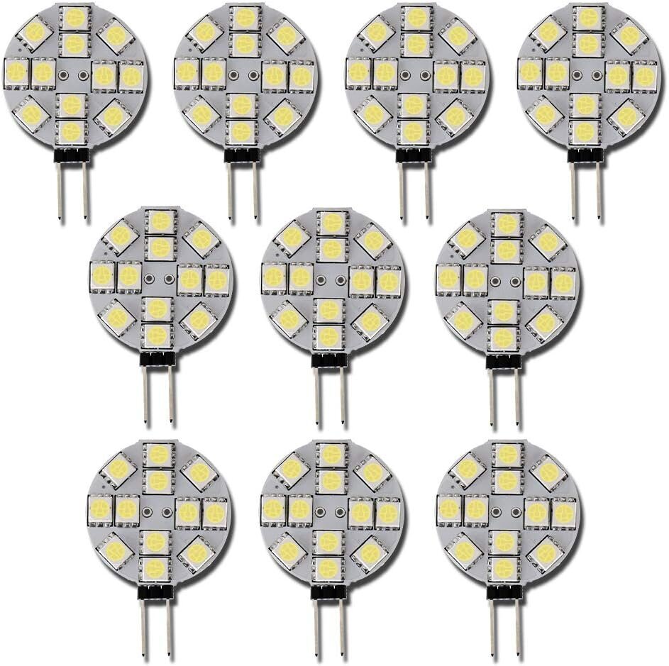 10x G4 LED-lamppu AC/DC 12V ei-himmennettävä valkoinen 6500K lampun vaihto 2W halogeenilamppu keittiöön hinta ja tiedot | Seinävalaisimet | hobbyhall.fi