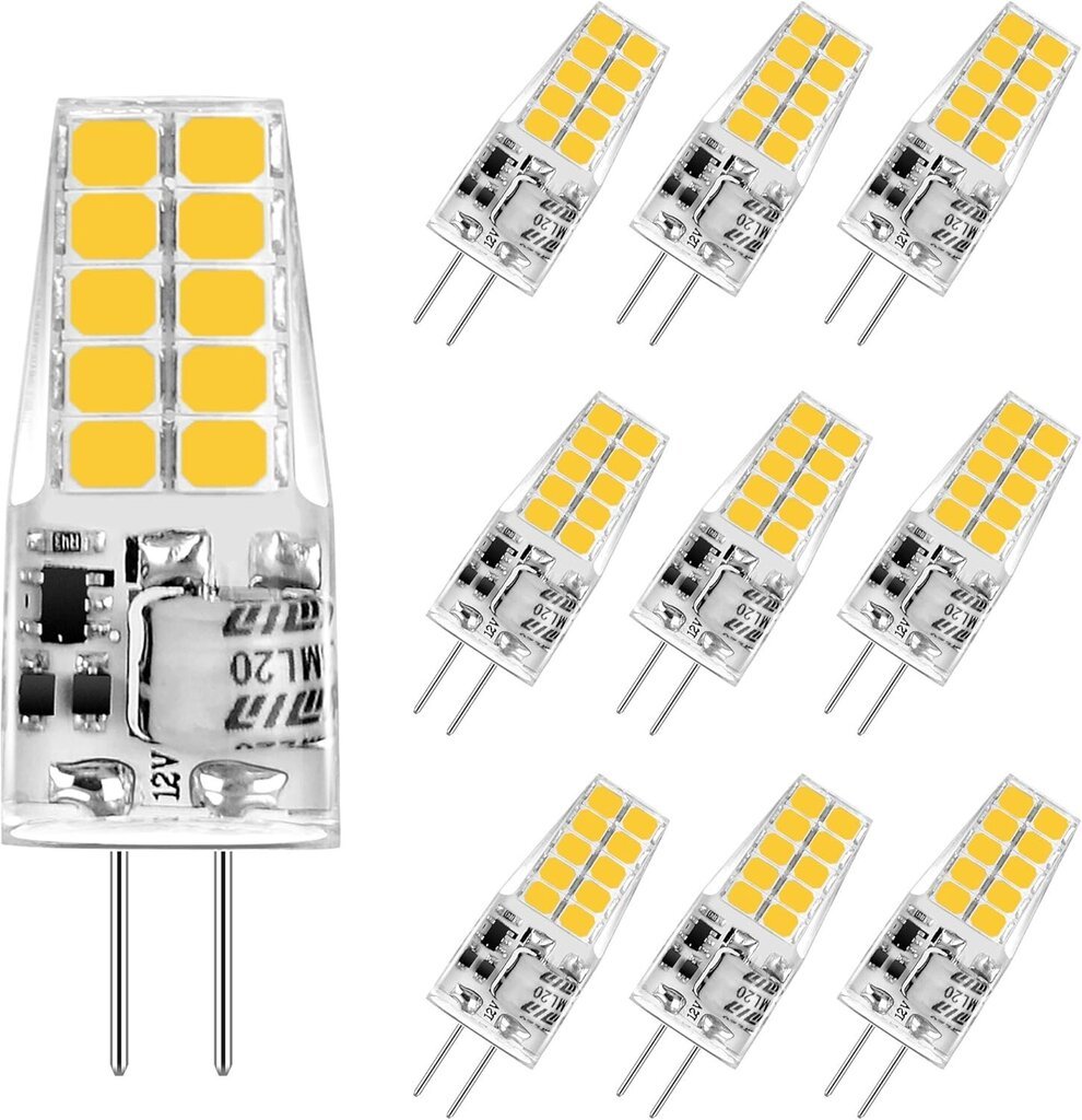 G4 LED 3W polttimo, lämmin valkoinen 3000K LED G4 polttimot 350LM Korvaa 20W/35W halogeenilamppuihin, 12V AC/DC, ei välkkymistä, ei himmennettävä, 360° valonkulma, 10 kpl pakkaus hinta ja tiedot | Seinävalaisimet | hobbyhall.fi