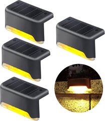 Solar Led Deck Lights Outdoor, 4Pack Solar Fence Lights Vedenpitävät Solar Step Lights Ulkokäyttöön Uima-altaan ympärillä, Ulkoportaat, Portaat, Aidat (Lämmin valkoinen) hinta ja tiedot | Seinävalaisimet | hobbyhall.fi