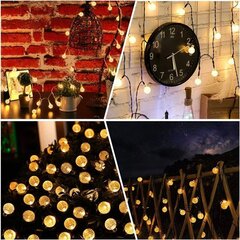 Solar String Lights, Fairy Lights 50 LED Crystal Balls IP65 Vedenpitävä, Extra USB-liitin, 8 erilaista koristevaloa sisä- ja ulkokäyttöön, kotiin/puutarha/juhla/patio/juhla/häät hinta ja tiedot | Seinävalaisimet | hobbyhall.fi