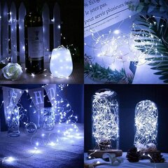 [2 pakkaus] Solar String Lights Outdoor, 120 LED Solar Fairy Lights Vedenpitävä 12M 8 Mode kuparilankavalot puutarhapatiolle hääjuhliin, kylmä valkoinen hinta ja tiedot | Seinävalaisimet | hobbyhall.fi