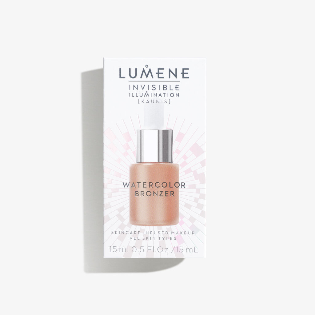 Lumene Invisible Illumination Watercolor Bronzer -aurinkopuuteri, 15 ml hinta ja tiedot | Aurinkopuuterit ja poskipunat | hobbyhall.fi