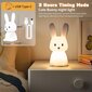 Baby Bunny yövalo 7 valonvaihdolla | Napauta Control | USB-lataus | Ajastintoiminto | Yövalaisin lapsille Makuuhuoneen lahjalelu Silikoni yövalo lapsille hinta ja tiedot | Seinävalaisimet | hobbyhall.fi