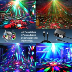 Disco Ball Party Lights, DJ Laser Disco Lights Sound Aktivoitu Strobe Light kaukosäätimellä Laser Lights Disco Lights Inoor Club Bar KTV Holiday Dance Joulu Syntymäpäivä hinta ja tiedot | Seinävalaisimet | hobbyhall.fi