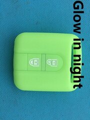 (Luminous Green) New Car Key Flat Square Case For Nissan Qashqai Micra Navara Almera Note Fob Kumisuojus 2 Button Auto Shell hinta ja tiedot | Lisätarvikkeet autoiluun | hobbyhall.fi