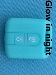 (Luminous Blue) New Car Key Flat Square Kotelo Nissan Qashqai Micra Navaralle Almera Note Fob Kumisuojus 2 Button Auto Shell hinta ja tiedot | Lisätarvikkeet autoiluun | hobbyhall.fi