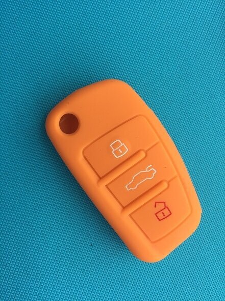 (Oranssi)1kpl Uusi Vaihtoava Key Case Cover Audi A3 A4 A6 A8 TT Q7 S6 3 Buttons Smart Flip Fob Blank Shell hinta ja tiedot | Lisätarvikkeet autoiluun | hobbyhall.fi