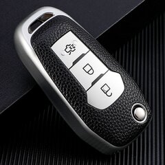 (hopea) TPU-nahkainen auton Flip Key Case -laukun pidike Ford Ranger C-Max S-Max Focus Galaxy Mondeo Transit Tourneo Custom Rangerille hinta ja tiedot | Lisätarvikkeet autoiluun | hobbyhall.fi